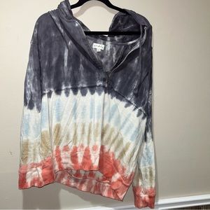 Wonderly Sweatshirt Hoodie Dip Tie Dye Sz Medium